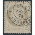 FRANCE - 1872 4c yellowish grey Cérès, perf. 14:13½, used – Michel # 47