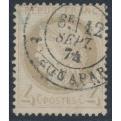 FRANCE - 1872 4c yellowish grey Cérès, perf. 14:13½, used – Michel # 47