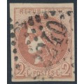 FRANCE - 1870 2c brown-red Cérès (Bordeaux printing), imperforate, used – Michel # 37a