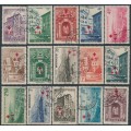 MONACO - 1940 Red Cross overprints set of 15, used – Michel # 205-219