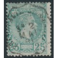 MONACO - 1885 25c blue-green Prince Charles III, used – Michel # 6