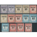 MONACO - 1937 POSTES overprints on Postage Dues set of 14, MH – Michel # 149-162