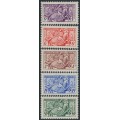 MONACO - 1955 5Fr to 30Fr Visitor Card stamps set of 5, MH – Michel # 497-501