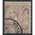 MONACO - 1894 75c violet-brown on buff Prince Albert I, used – Michel # 19a