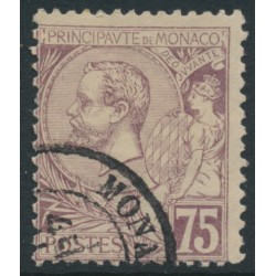 MONACO - 1894 75c violet-brown on buff Prince Albert I, used – Michel # 19a