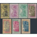 MONACO - 1925 1Fr to 10Fr Landmarks set of 7, MH – Michel # 97-103