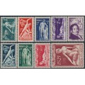 MONACO - 1948 50c to 15Fr François-Joseph Bosio set of 9, MH – Michel # 348-356