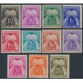 ANDORRA - 1943 10c to 20Fr Postage Dues (Chiffre Taxe) set of 11, MH – Michel # P21-P31