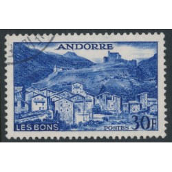 ANDORRA - 1955 30Fr ultramarine Les Bons, used – Michel # 154