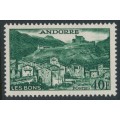 ANDORRA - 1955 40Fr deep green Les Bons, MH – Michel # 155