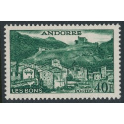 ANDORRA - 1955 40Fr deep green Les Bons, MH – Michel # 155