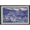 ANDORRA - 1955 75Fr blue-violet Les Bons, MH – Michel # 157