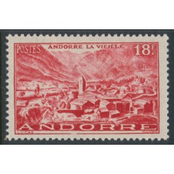 ANDORRA - 1951 18Fr red Andorra la Vella, MH – Michel # 133