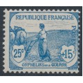 FRANCE - 1917 25c+15c blue War Orphans Charity, MH – Michel # 131