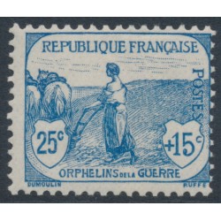 FRANCE - 1917 25c+15c blue War Orphans Charity, MH – Michel # 131