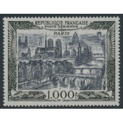 FRANCE - 1950 1000Fr grey-black/black on bluish paper Airmail, MH – Michel # 865