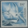 MONACO - 1957 100Fr black/blue Bird Airmail, perf. 13:13, MNH – Michel # 502B