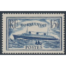 FRANCE - 1935 1.50Fr blue Normandie, MH – Michel # 297