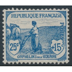 FRANCE - 1917 25c+15c blue War Orphans Charity, MH – Michel # 131