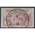 FRANCE - 1917 1Fr+1Fr carmine/rose War Orphans Charity, used – Michel # 134