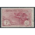 FRANCE - 1927 1Fr+25c carmine/rose War Orphans Charity, used – Michel # 213