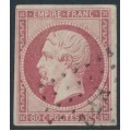 FRANCE - 1860 80c carmine-rose Emperor Napoléon, imperforate, used – Michel # 16c