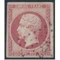 FRANCE - 1860 80c carmine-rose Napoléon, imperforate, used – Michel # 16c