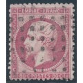 FRANCE - 1862 80c rose Emperor Napoléon, perf. 14:13½, used – Michel # 23a