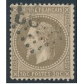 FRANCE - 1867 30c brown Napoléon with laurel wreath, perf. 14:13½, used – Michel # 29a