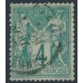 FRANCE - 1876 4c green Peace & Commerce (type I), used – Michel # 58I