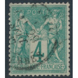 FRANCE - 1876 4c green Peace & Commerce (type I), used – Michel # 58I