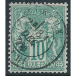 FRANCE - 1876 10c green Peace & Commerce, type I, used – Michel # 60I