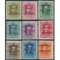 ANDORRA - 1928 2c to 50c King Alfonso XIII o/p ANDORRA set of 9, MH – Michel # 1B-9A