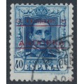 ANDORRA - 1928 40c blue King Alfonso XIII o/p ANDORRA, perf. 12½:11½, used – Michel # 8A