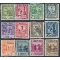 ANDORRA - 1929 Landmarks set of 12 with control numbers, perf. 14:14, MH – Michel # 15A-26A