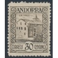 ANDORRA - 1929 30c brown Old Town Hall, perf. 14:14, MH – Michel # 21A