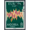 ANDORRA - 1972 8Ptas green/red/yellow Europa issue, used – Michel # 71