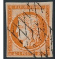 FRANCE - 1850 40c orange Cérès, imperforate, used – Michel # 5a