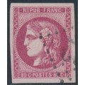 FRANCE - 1870 80c bright rose Cérès (Bordeaux printing), imperforate, used – Michel # 44a