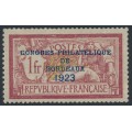 FRANCE - 1923 1Fr Merson overprinted Bordeaux 1923, MH – Michel # 152