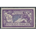 FRANCE - 1925 3Fr violet/blue Merson, MH – Michel # 181