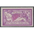 FRANCE - 1927 3Fr purple/pink Merson, MH – Michel # 222