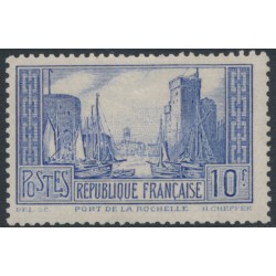 FRANCE - 1929 10Fr pale ultramarine Port de la Rochelle (type I), MH – Michel # 241I