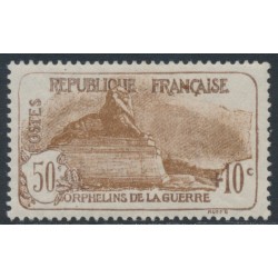 FRANCE - 1927 50c+10c brown War Orphans Charity, MH – Michel # 212