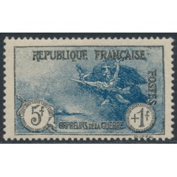 FRANCE - 1926 5Fr+1Fr blue War Orphans Charity, MH – Michel # 214