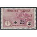 FRANCE - 1922 1Fr+25c carmine/rose War Orphans Charity, MH – Michel # 150