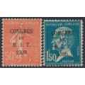FRANCE - 1930 Congrès du B.I.T. overprint set of 2, MH – Michel # 249-250