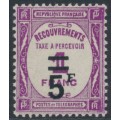 FRANCE - 1929 5Fr on 1Fr violet Postage Due, MNH – Michel # P63