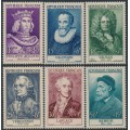 FRANCE - 1955 Famous Frenchmen set of 6, MH – Michel # 1053-1058