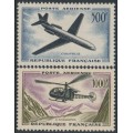 FRANCE - 1957 500Fr Caravelle & 1000Fr Alouette, MH – Michel # 1120+1177